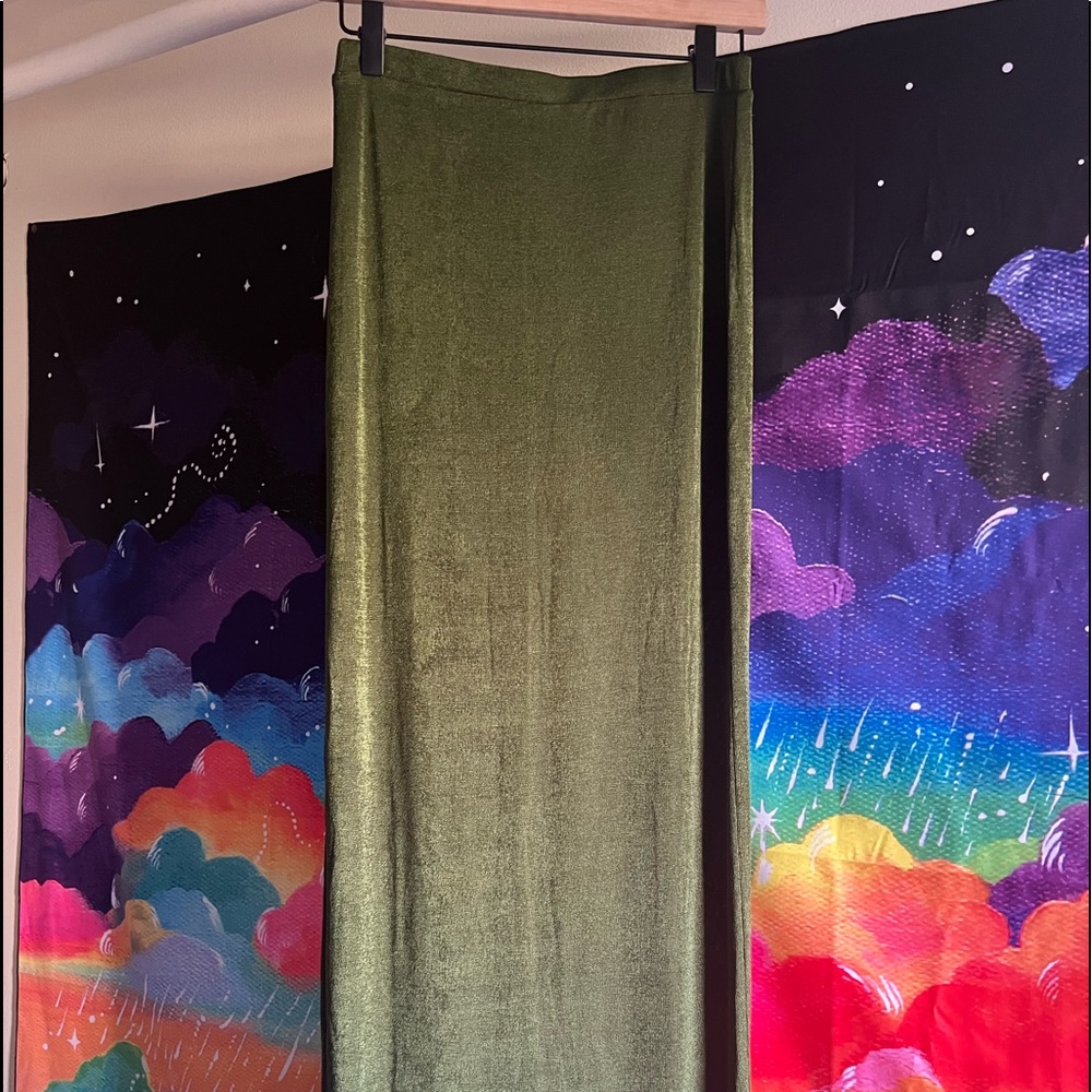 Verge Girl green maxi skirt